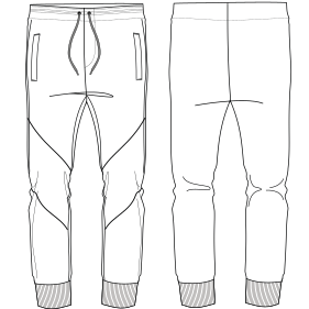 Fashion sewing patterns for MEN Trousers Jogger pants 7141WWB